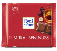Ritter Sport Rum Trauben Nuss 100 g Tafel